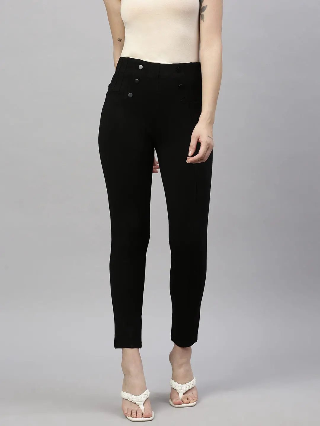 Women's Black Slim Fit Jeggings