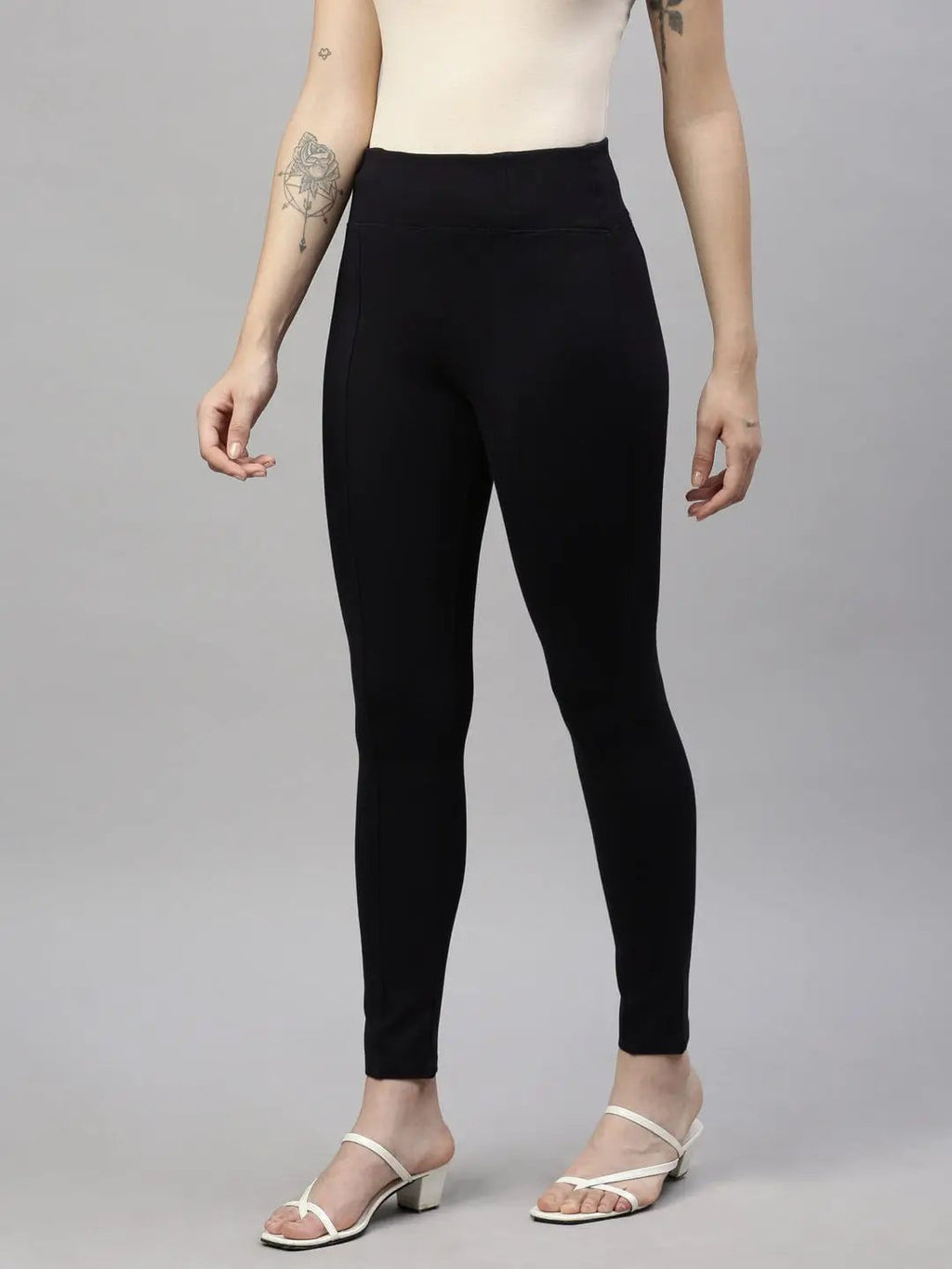 Women's Navy Blue Slim Fit Jeggings