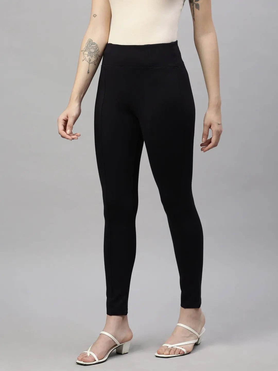 Women's Navy Blue Slim Fit Jeggings