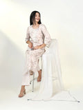 Women's Floral Cream Kurta Set with Dupatta