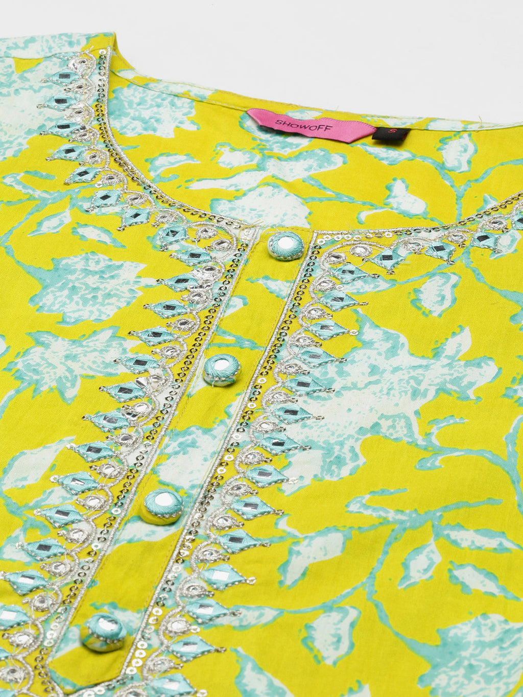 Women's Lime Green Kurta Set with Dupatta