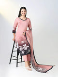 Women's Pink Floral Straight Kurta Set with Dupatta