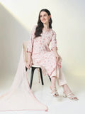 Women's Pink Ethnic Floral Straight Kurta Set with Dupatta