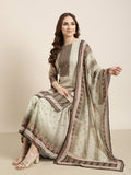 Women's Straight Green Floral Kurta Sets with Sharara & Dupatta
