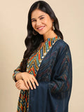 Women's Chevron Multi Anarkali Kurta Set with Dupatta