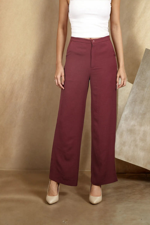 Burgundy Latte Pants