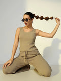 Women's Textured Beige Co-Ords Set