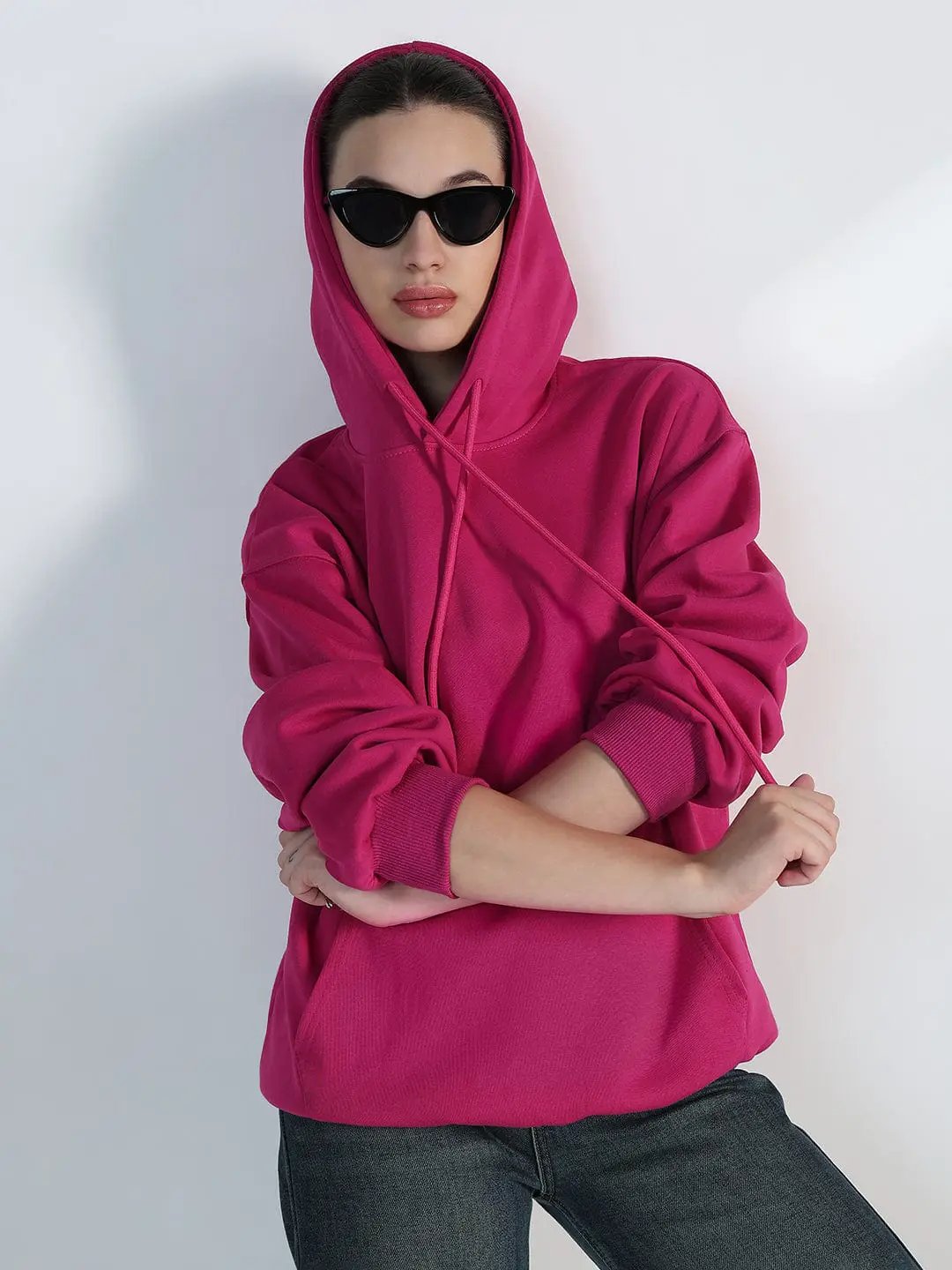 Women's Pink Oversized Hoodie