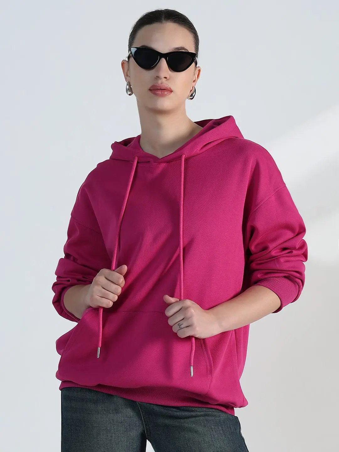 Women's Pink Oversized Hoodie