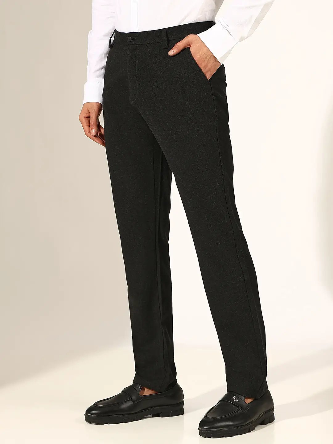 Men's Tailored Grey Slim Fit Formal Trouser