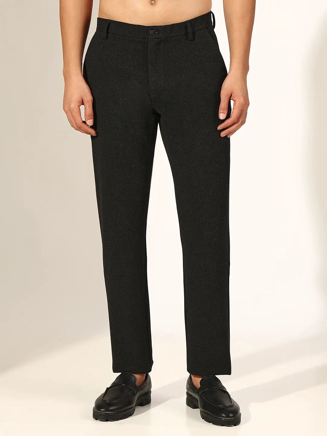 Men's Tailored Grey Slim Fit Formal Trouser