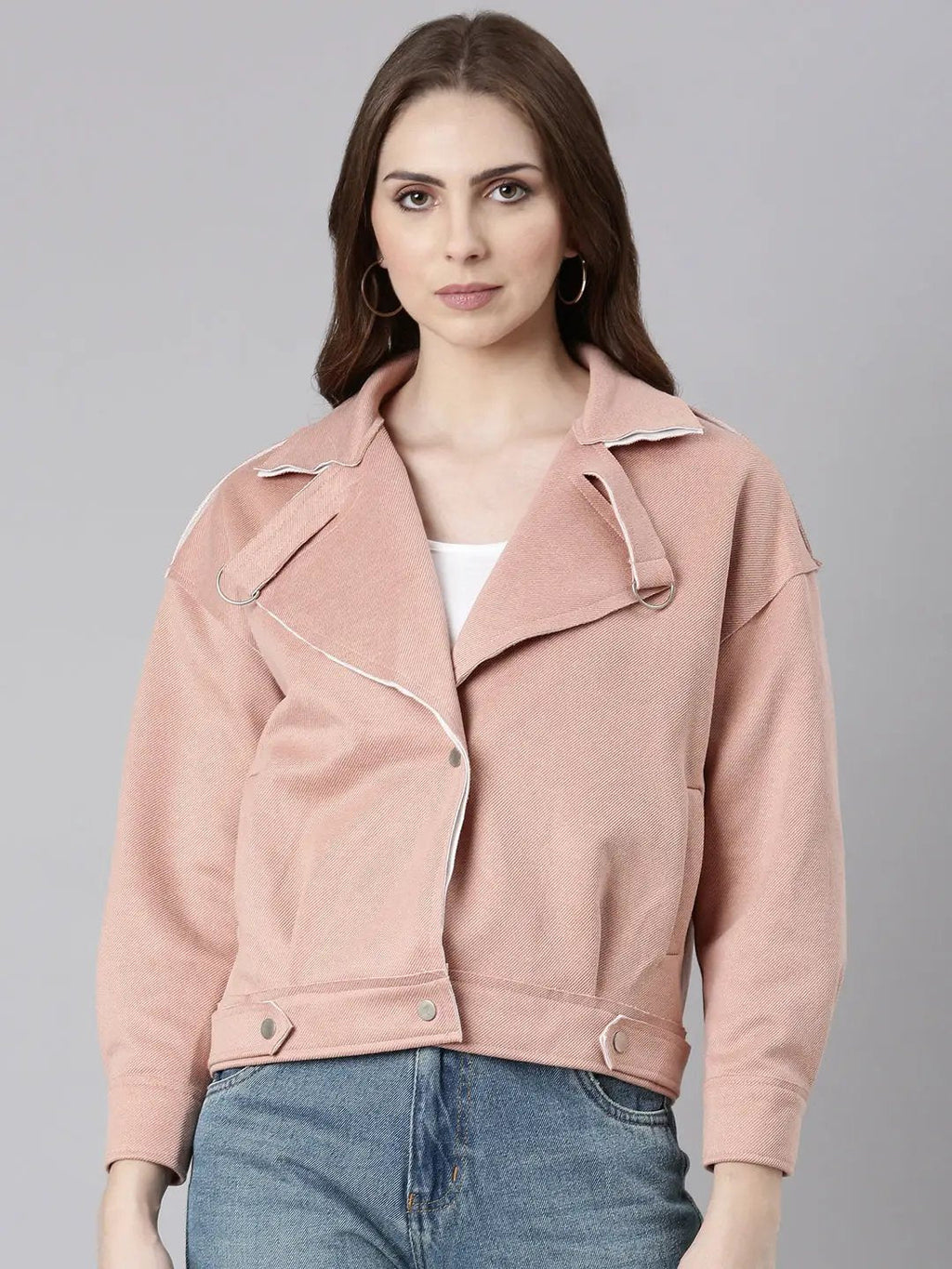 Women's Peach Open Front Jacket