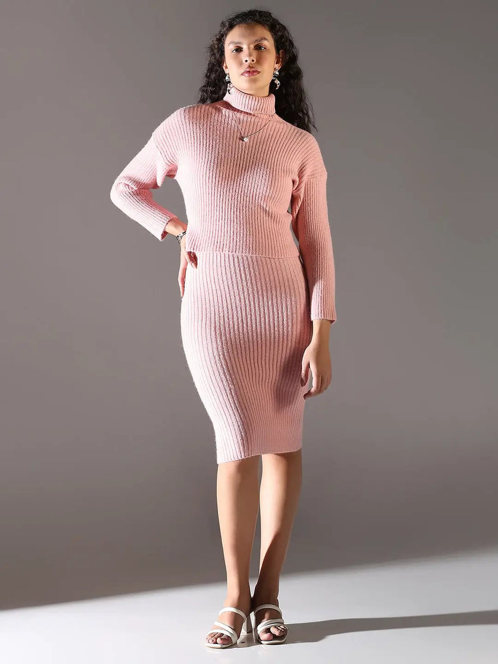 Women's Pink Jumper Dress