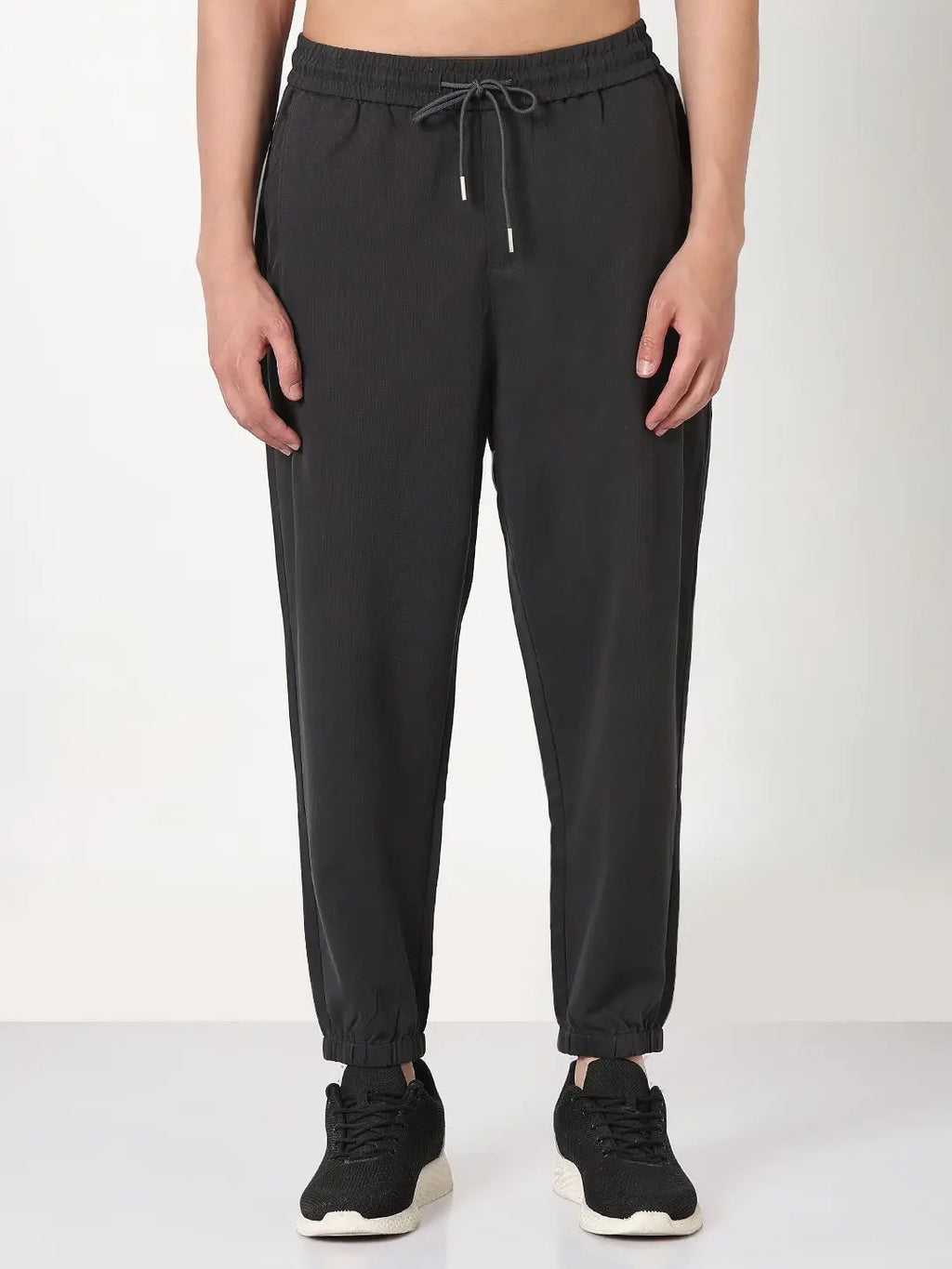 Men's Charcoal Solid Joggers