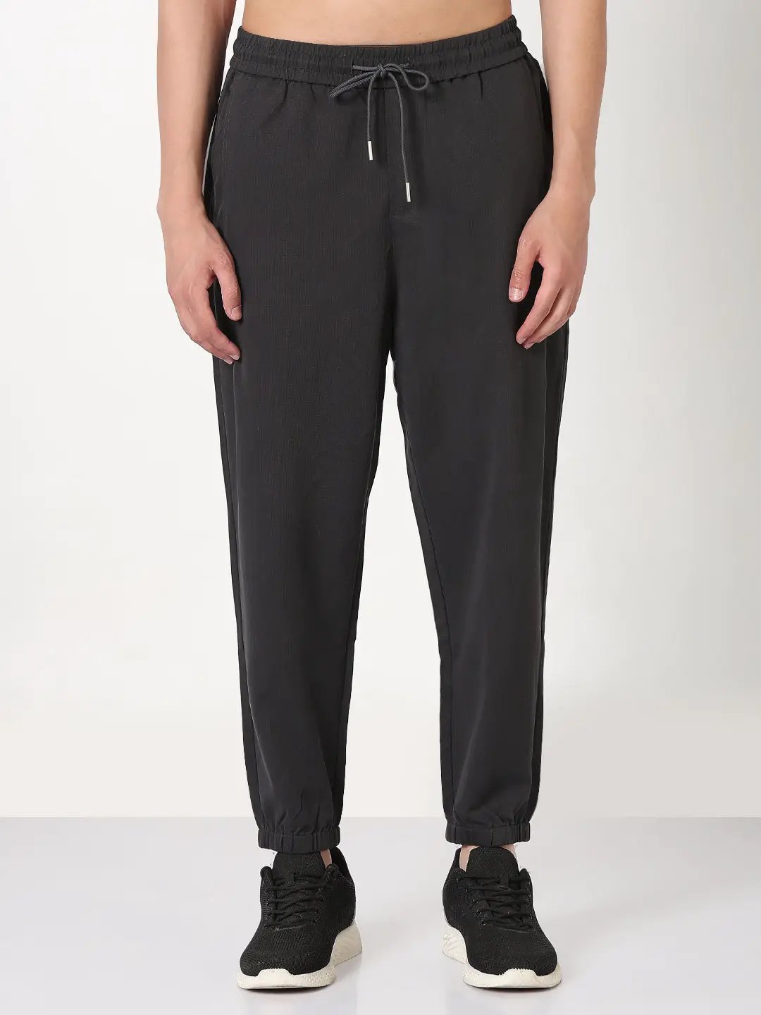 Men's Charcoal Solid Joggers