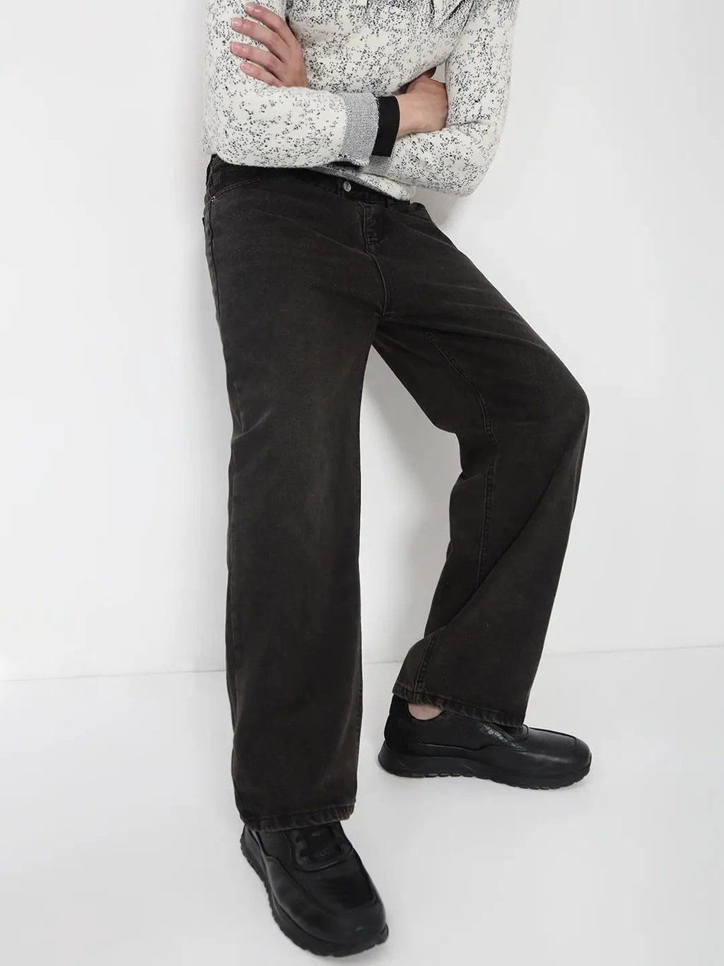 Men's Black Relaxed Fit Jeans