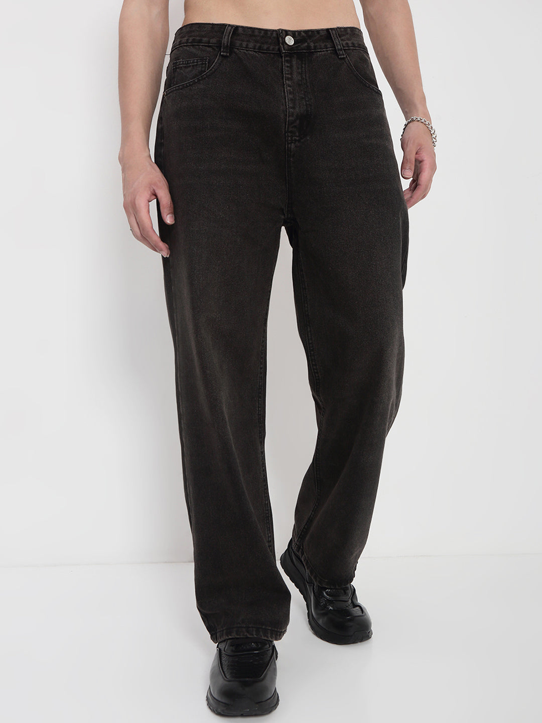 Men's Black Relaxed Fit Jeans