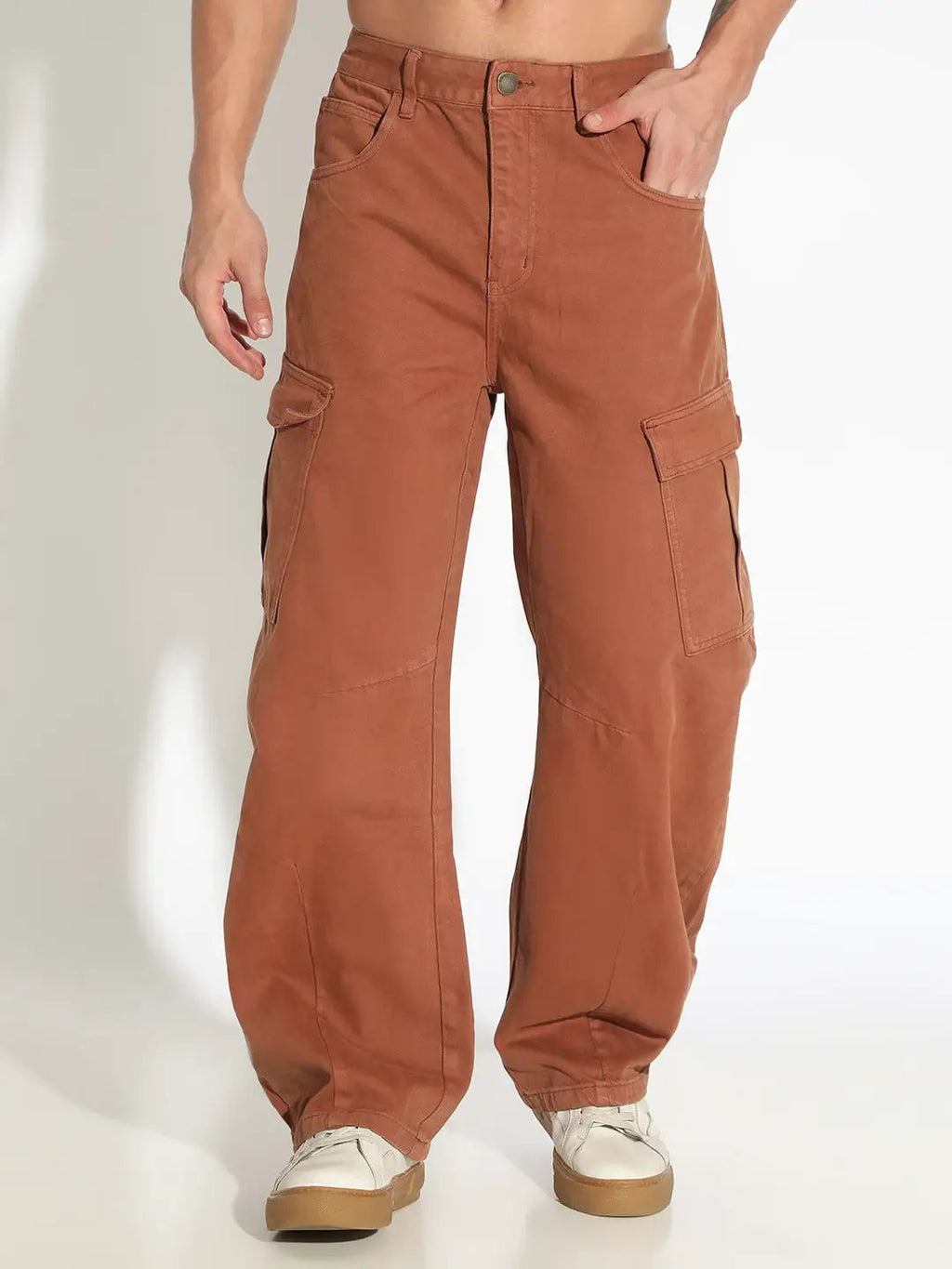 Men's Rust Cargo Jeans