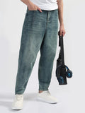 Men's Blue Barrel Fit Jeans