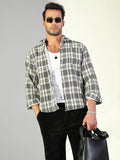 Men's Checked Black Shacket