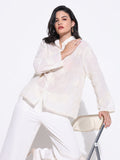 Women's Cream Comfort Opaque Casual Shirt