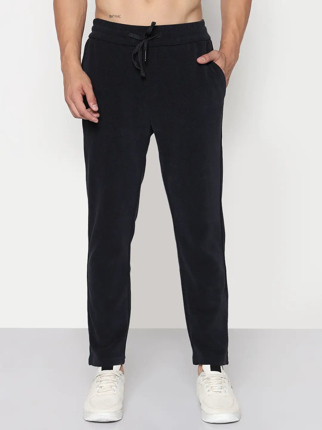 Men's Navy Blue Corduroy Slim Fit Trouser