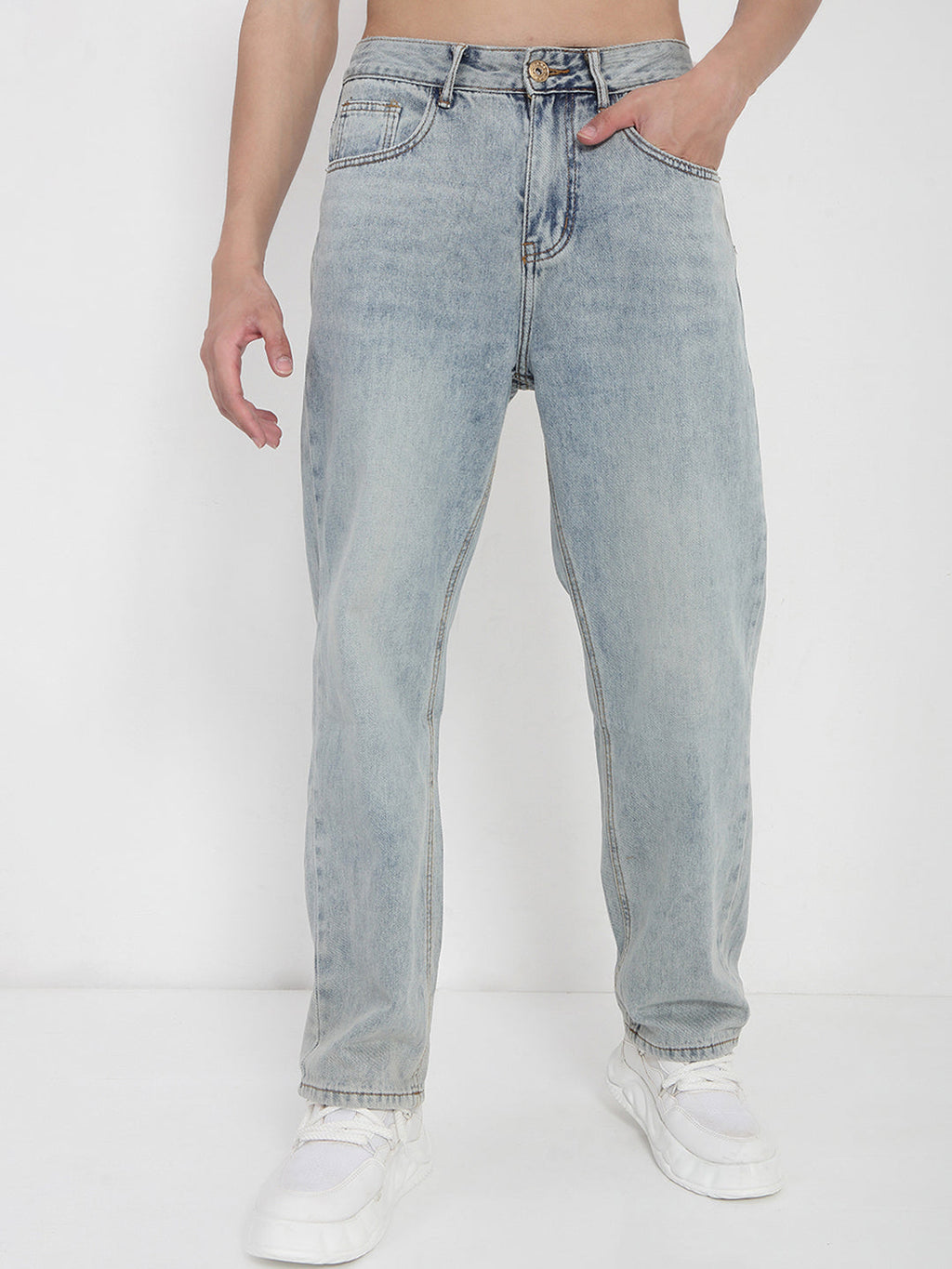 Men's Blue Straight Fit Jeans