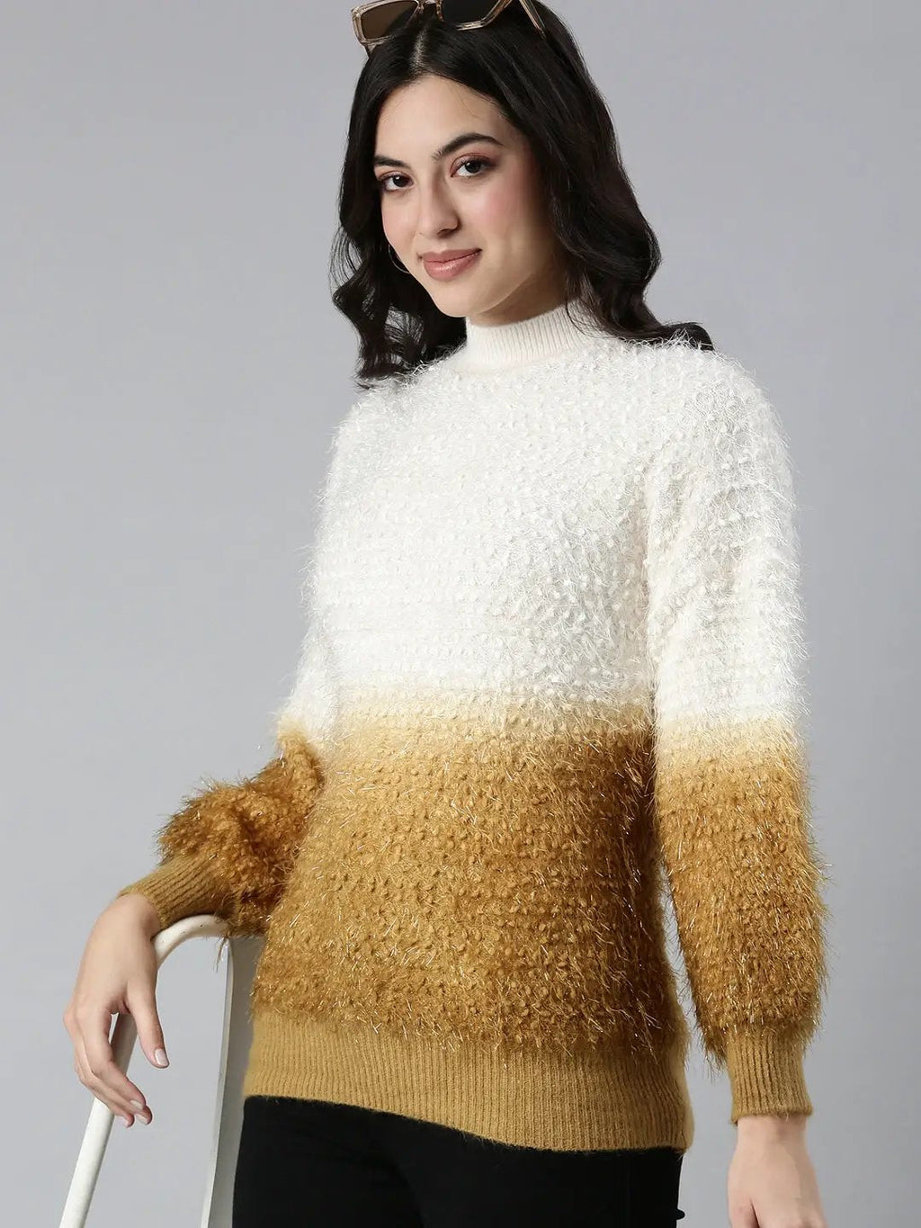 Women's Speckled Mustard Pullover