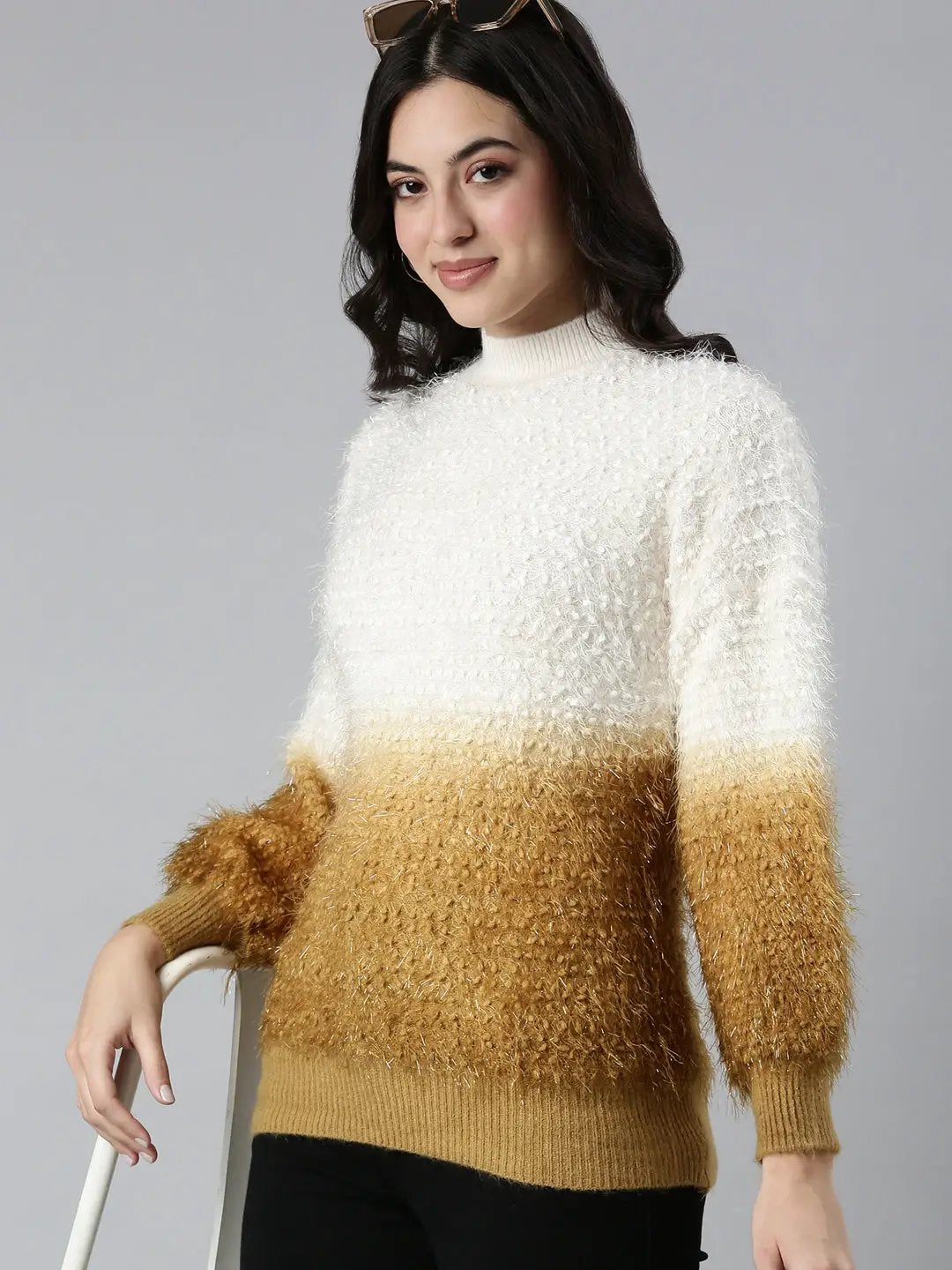 Women's Speckled Mustard Pullover