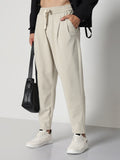 Men's Cream Relaxed Fit Trouser