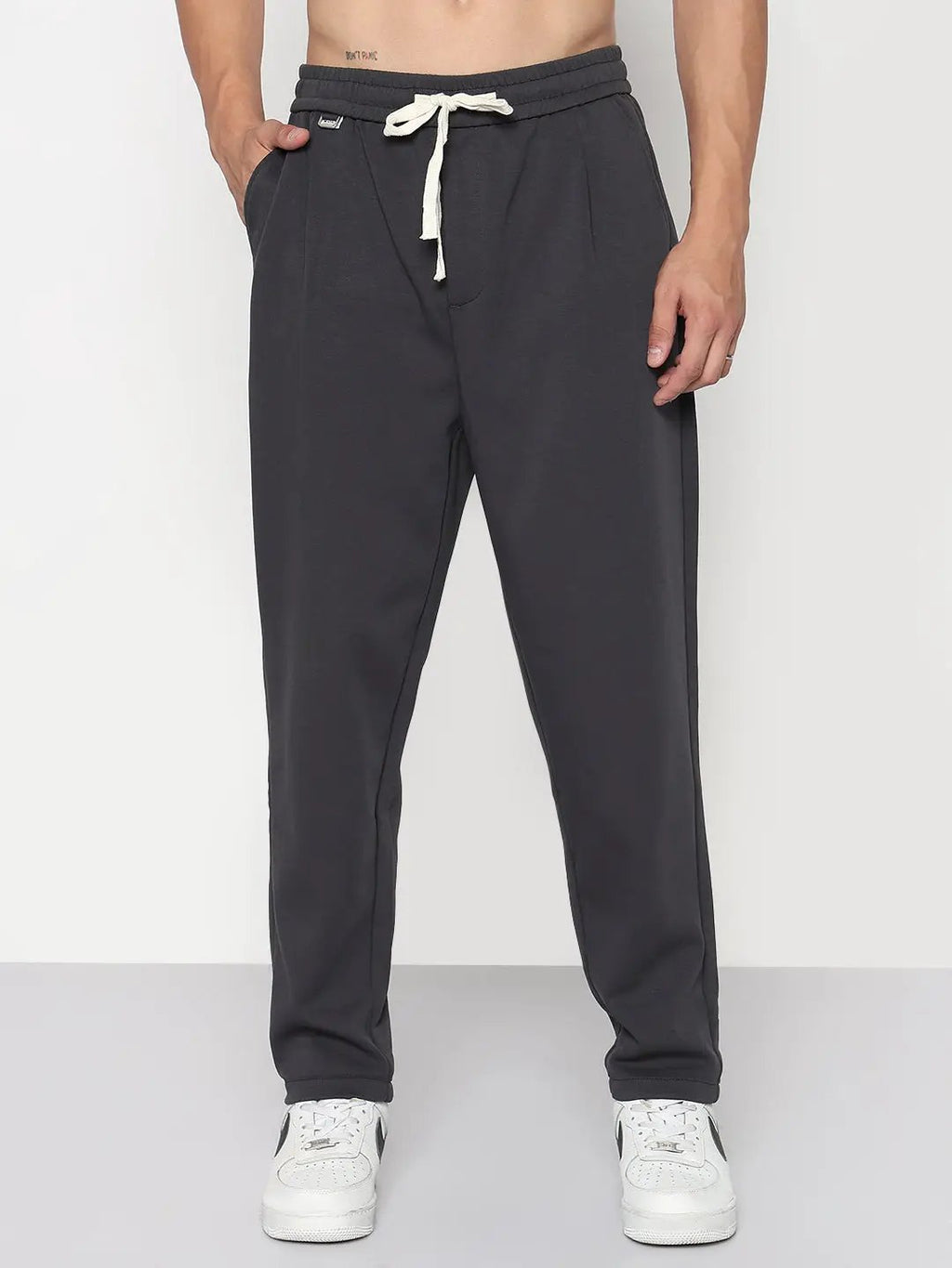 Men's Grey Relaxed Fit Trouser