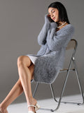 Women's Grey Solid Longline Shrug