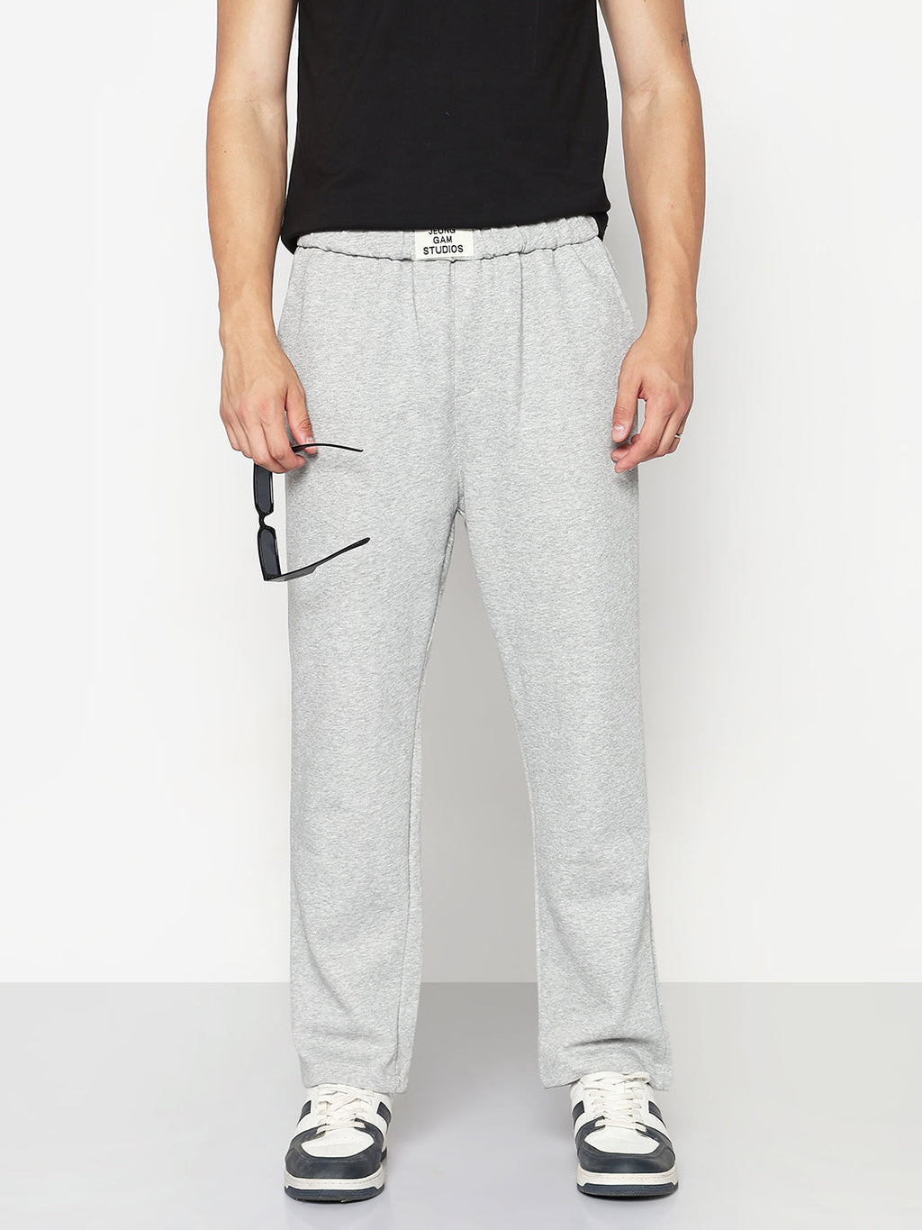 Men's Grey Relaxed Fit Trouser