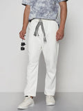Men's White Relaxed Fit Trouser