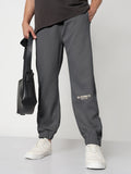 Men's Grey Relaxed Fit Joggers