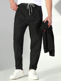 Men's Black Solid Korean Trousers