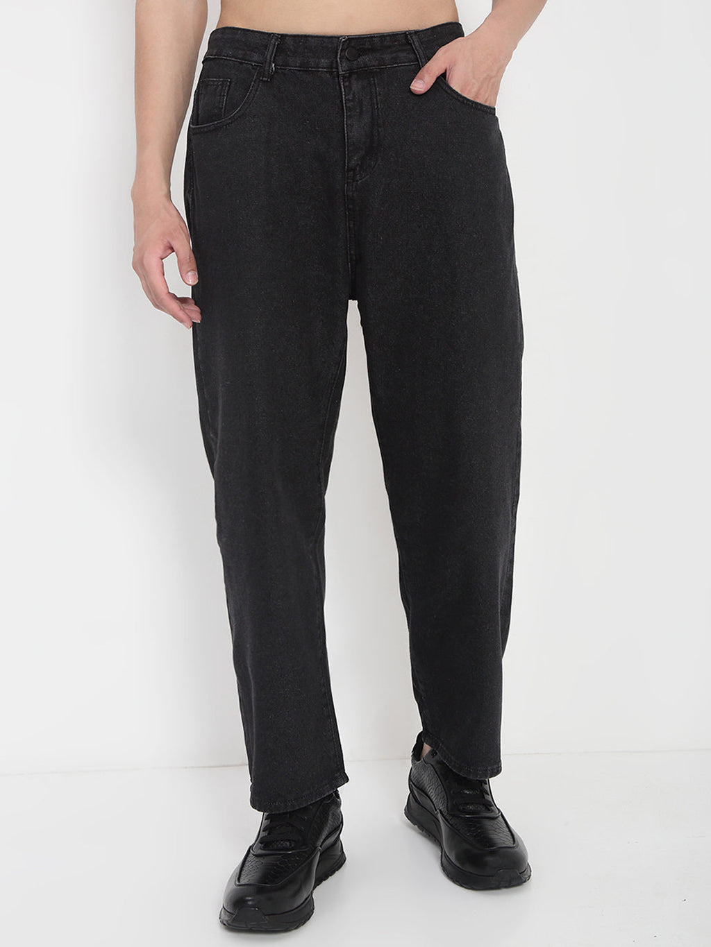 Men's Black Relaxed Fit Jeans