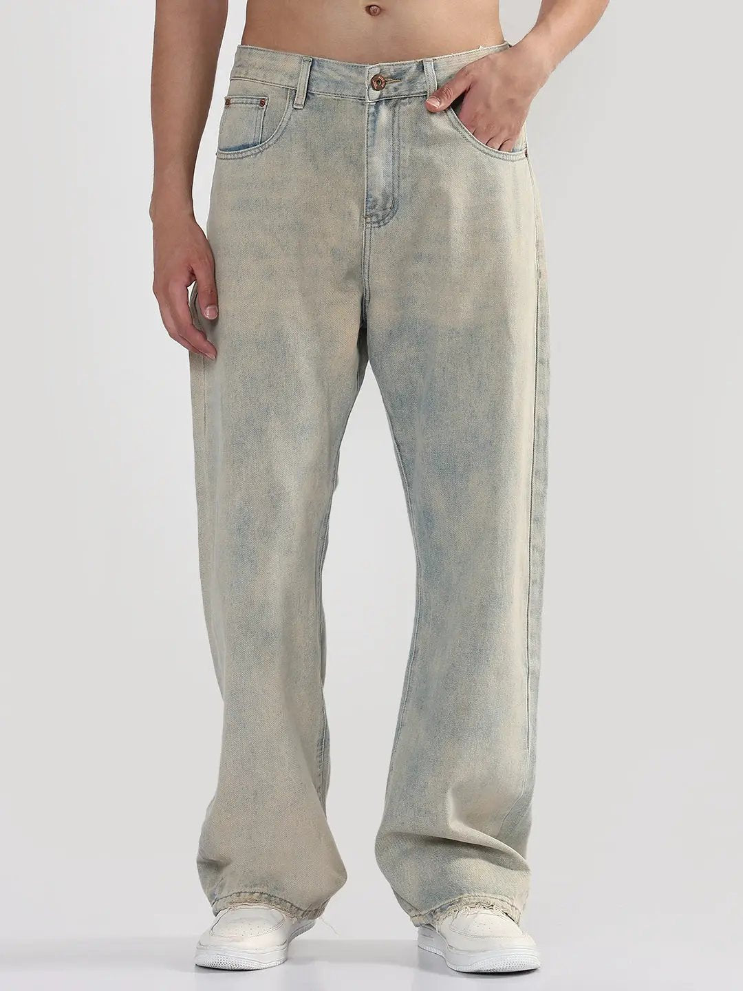 Men's Blue Baggy Fit Jeans
