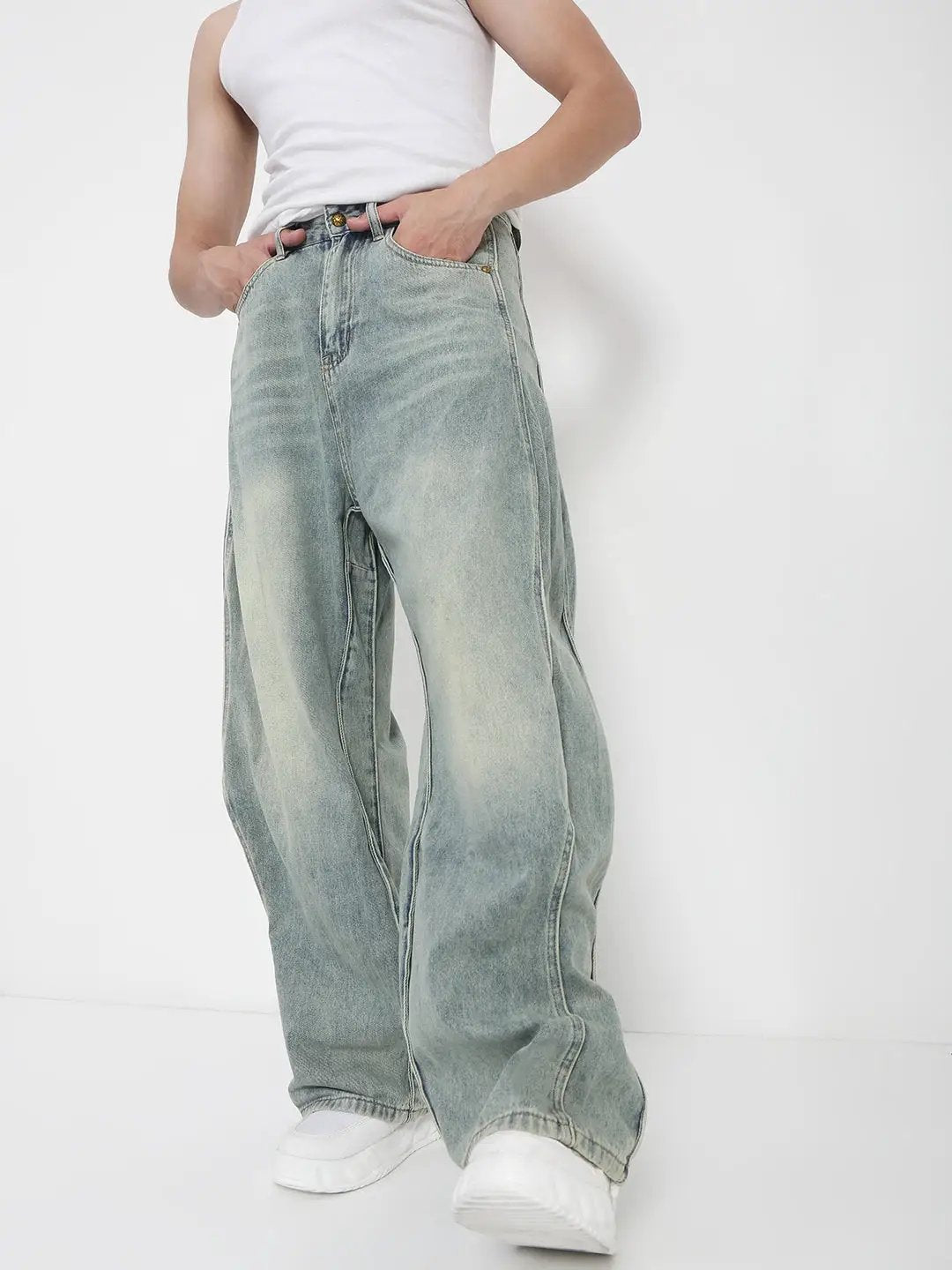 Men's Blue Baggy Jeans
