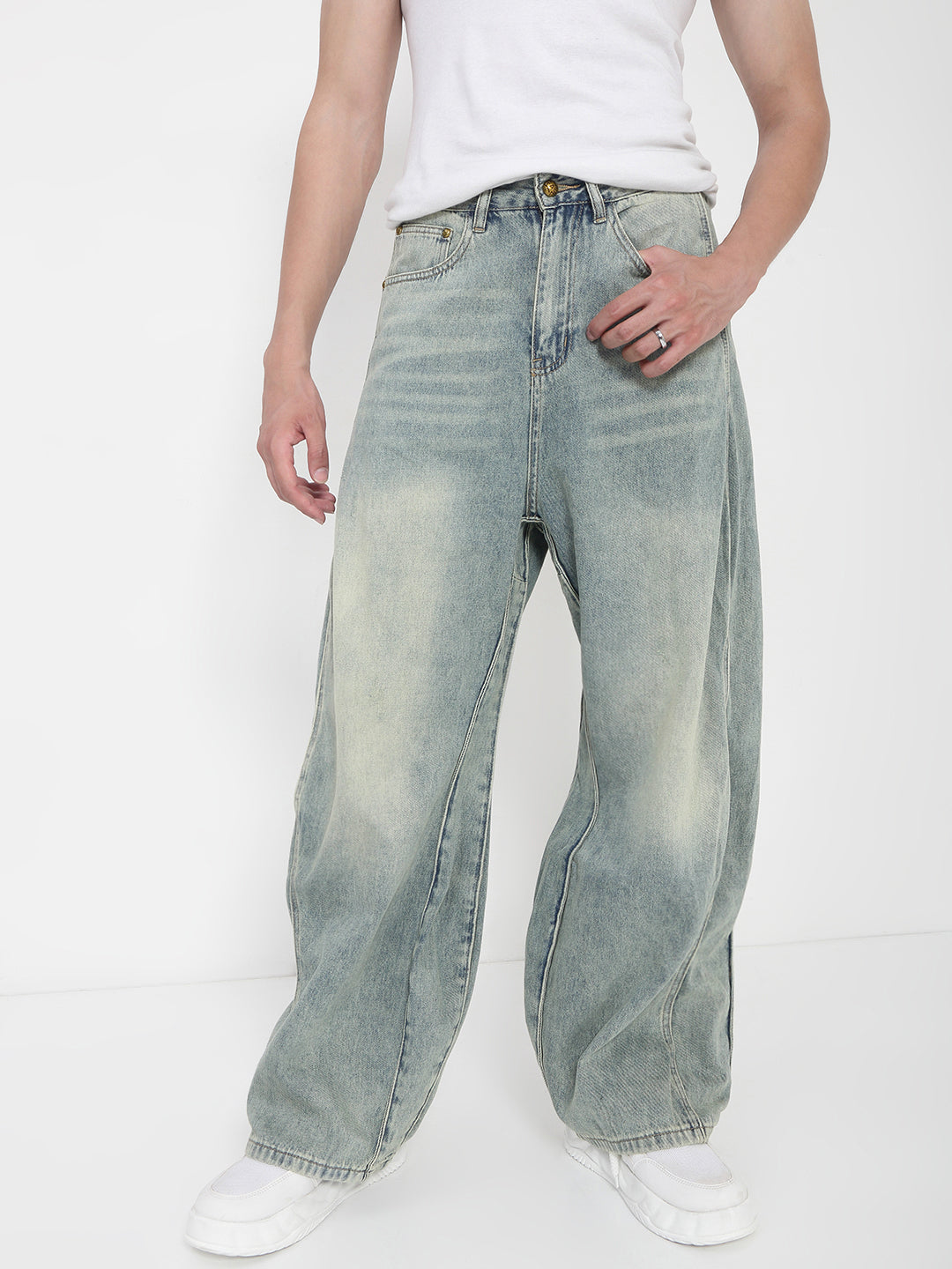 Men's Blue Baggy Jeans