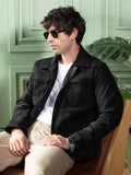 Panelled-Utility Suede Jacket