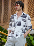 Contrast-Fade Imprint Shirt