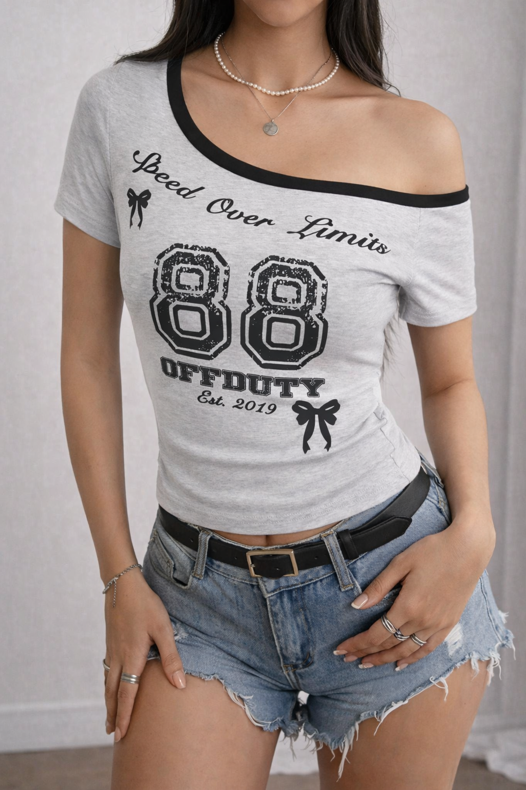 Speed Over Limit Off Shoulder Top