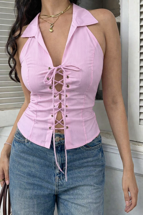 Criss Cross Stripe Top