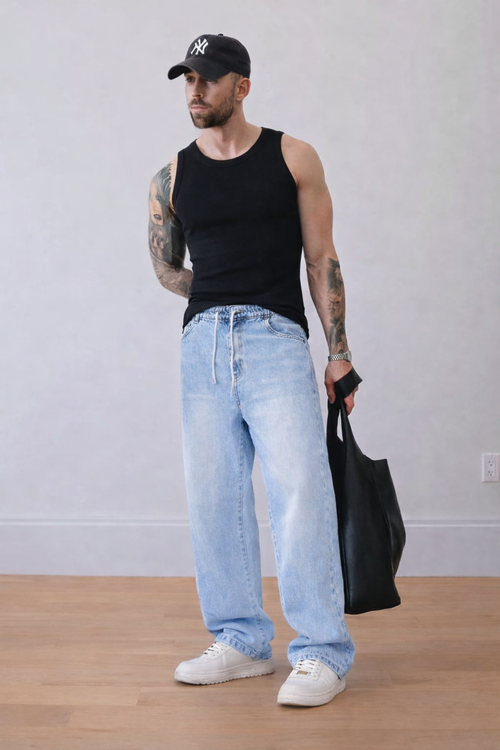 Blue Sprint Baggy Joggers