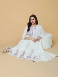 Women's Floral White Straight Kurta Set with Dupatta