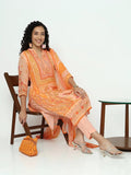 Women's Paisley Orange Kurta Set with Dupatta