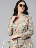 Women's Multi Printed Co-Ords Set with Jacket