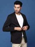 Men's Black Slim Fit Single Breasted Blazer