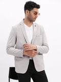 Men's Grey Slim-Fit Single Breasted Casual Blazers